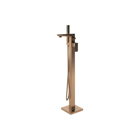 Azurite Floor Standing Bath/Shower Mixer - Brushed Bronze |