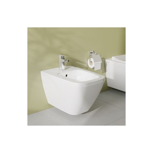 VitrA Integra Square Wall Hung Bidet - White | Bidets | Bath