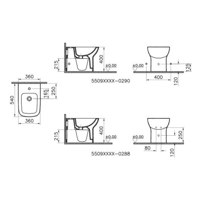 VitrA S20 Back to Wall Bidet - White | Bidets | BathroomKing 2