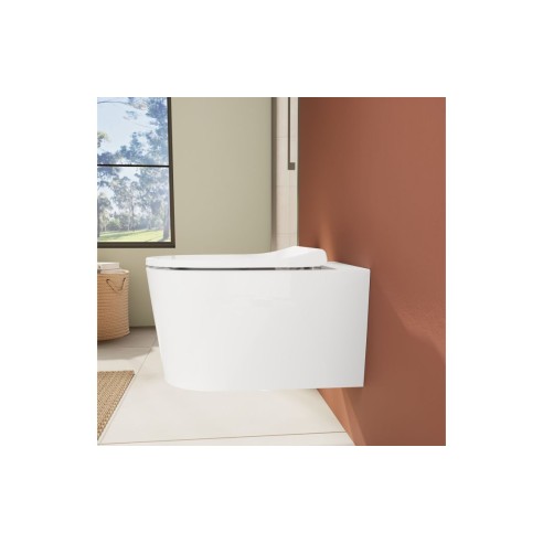 VitrA Sonic Flush Soft Close Wrap Toilet Seat - White | Toil