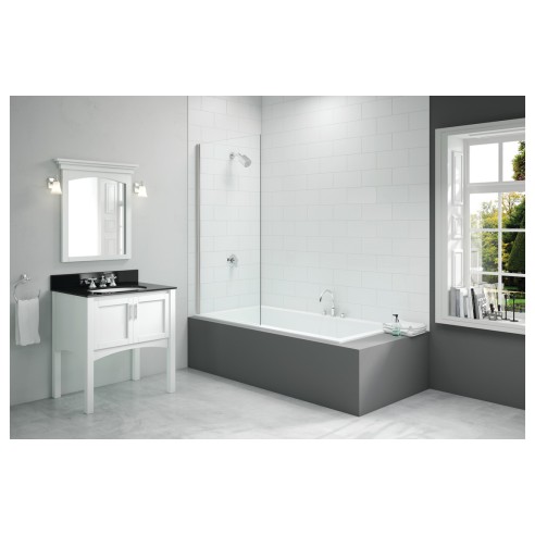 Merlyn 800x1500mm Single Fixed Square Bath Screen (6mm) | Ba