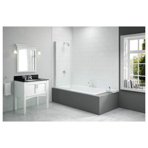 Merlyn 800x1500mm Single Square Bath Screen (6mm) | Bathroom