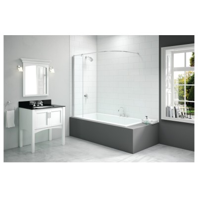 Merlyn 300x1500mm Curtain Rail Bath Screen (8mm) | BathroomK