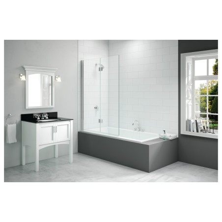 Merlyn 1100x1500mm 2-Panel Folding Hinged Bath Screen (8mm)