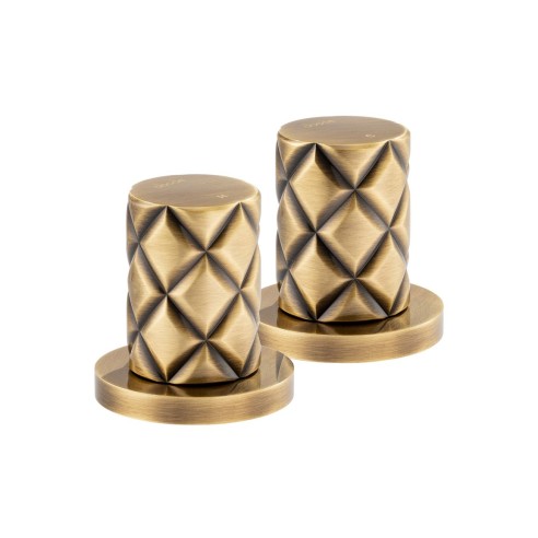 Abode Kite Deck Mounted Panel Valves - Antique Brass | Bathr