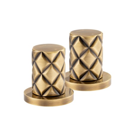 Abode Kite Deck Mounted Panel Valves - Antique Brass | Bathr