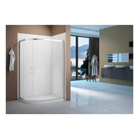 Merlyn Vivid Boost 1200x900mm 2 Door Offset Quadrant | Bathr