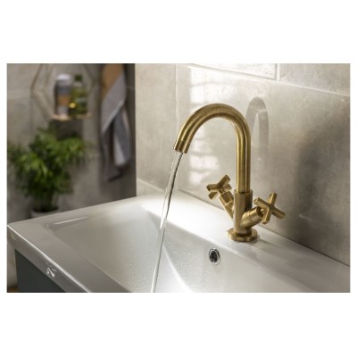 Abode Serenitie Basin Mixer - Antique Brass | Bathroom Taps 2