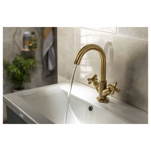 Abode Serenitie Basin Mixer - Antique Brass | Bathroom Taps