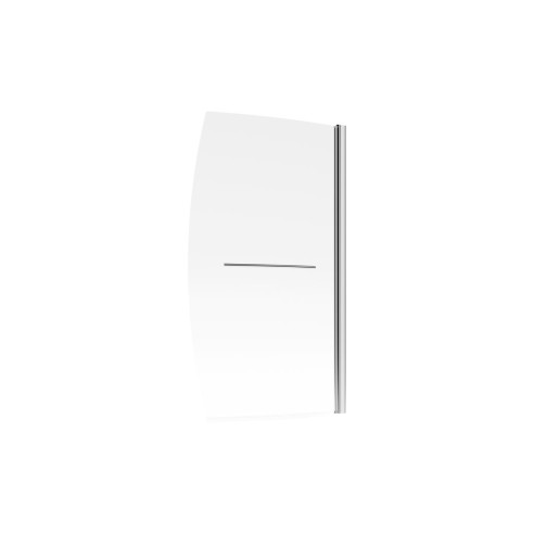 900x1500mm Space Saver Bath Screen (6mm) - Chrome | Bathroom