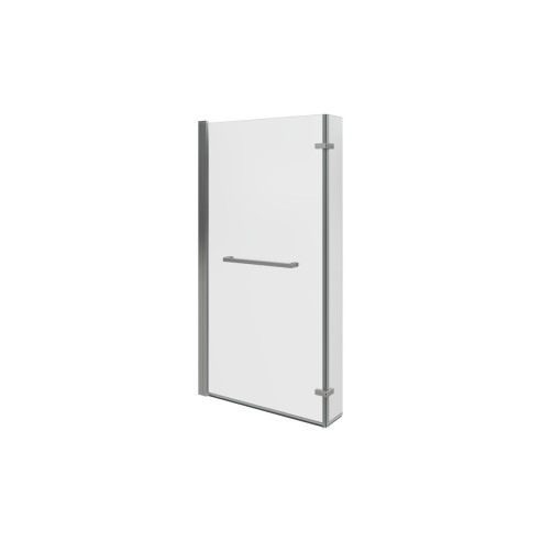 815x1500mm L Shape Bath Screen (6mm) - Chrome | BathroomKing