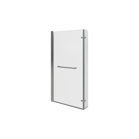 815x1500mm L Shape Bath Screen (6mm) - Chrome | BathroomKing