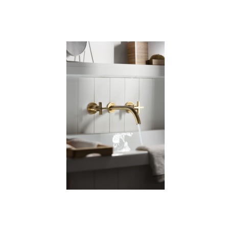Abode Serenitie Wall Mounted Basin/Bath Mixer - Antique Bras