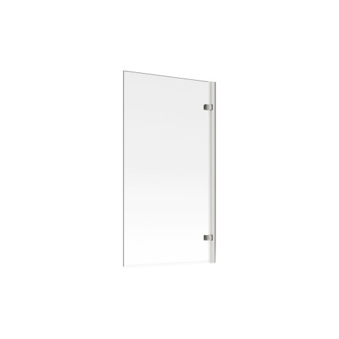 850x1500mm Hinged Straight Bath Screen (6mm) - Chrome | Bath