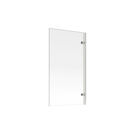 850x1500mm Hinged Straight Bath Screen (6mm) - Chrome | Bath