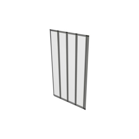 815x1400mm Framed Four Fold Bath Screen (6mm) - Chrome | Bat