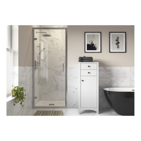 Superior 800mm Hinged Door - Chrome | BathroomKing