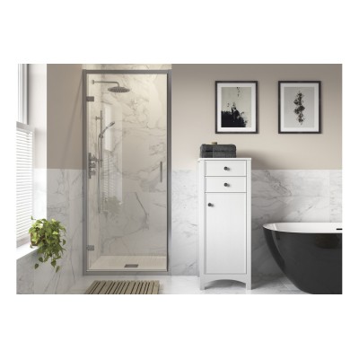 Superior 900mm Hinged Door - Chrome | BathroomKing