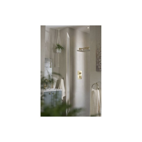 Abode Serenitie Wall Mounted Basin/Bath Mixer - Antique Bras