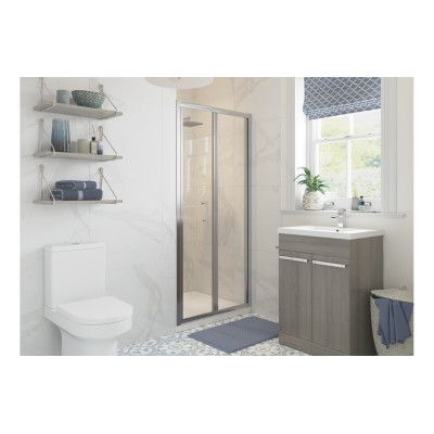Classic 760mm Bi-fold Door - Chrome | BathroomKing