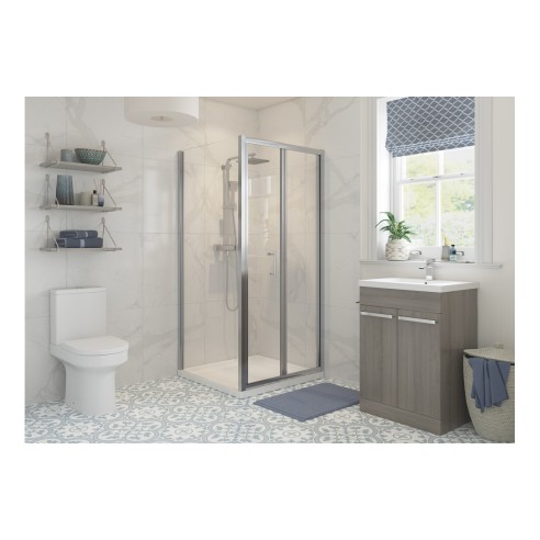 Classic 900mm Side Panel - Chrome | BathroomKing