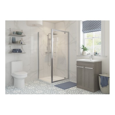 Classic 700mm Pivot Door - Chrome | BathroomKing 2