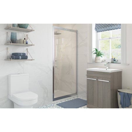Classic 760mm Pivot Door - Chrome | BathroomKing