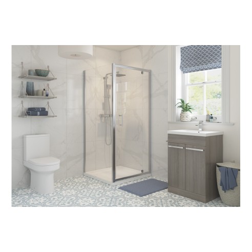 Classic 900mm Pivot Door - Chrome | BathroomKing