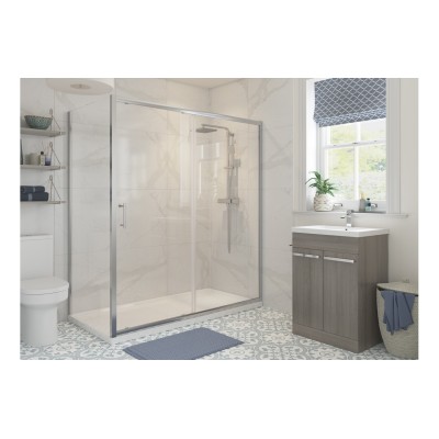 Classic 1000mm Sliding Door - Chrome | BathroomKing 2