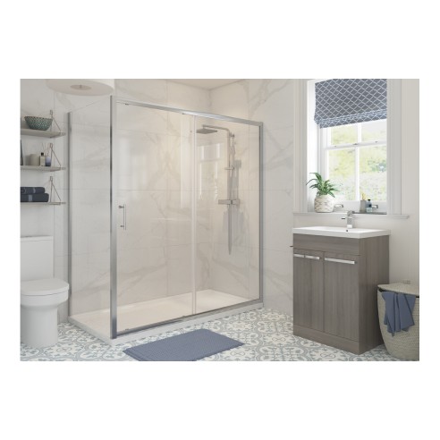 Classic 1000mm Sliding Door - Chrome | BathroomKing