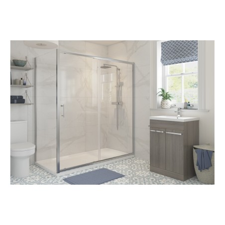 Classic 1200mm Sliding Door - Chrome | BathroomKing