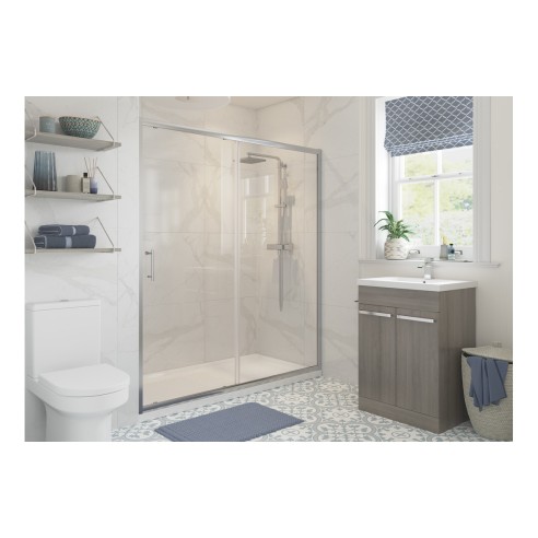 Classic 1500mm Sliding Door - Chrome | BathroomKing