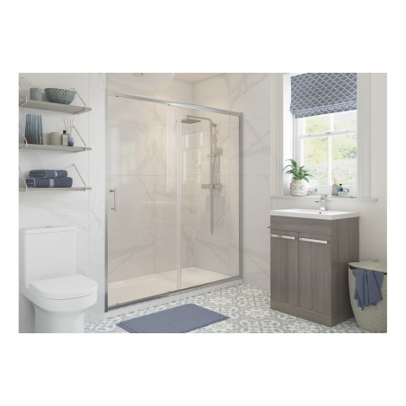 Classic 1700mm Sliding Door - Chrome | BathroomKing