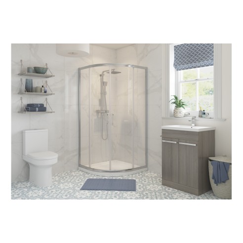 Classic 800mm 2 Door Quadrant - Chrome | BathroomKing