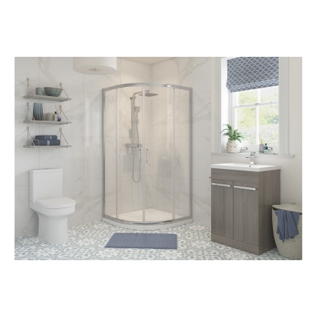 Classic 800mm 2 Door Quadrant - Chrome | BathroomKing