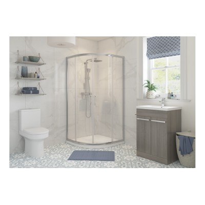 Classic 900mm 2 Door Quadrant - Chrome | BathroomKing