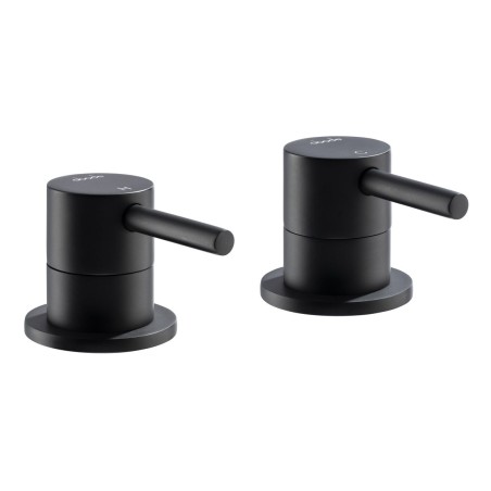 Abode Harmonie Round Bath Filler Panel Valves (Pair) - Matt