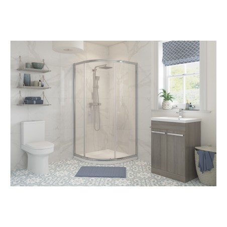 Classic 800mm 1 Door Quadrant - Chrome | BathroomKing