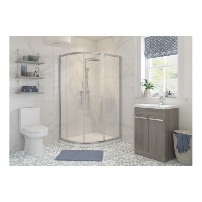 Classic 1000x800mm 2 Door Offset Quadrant - Chrome | Bathroo