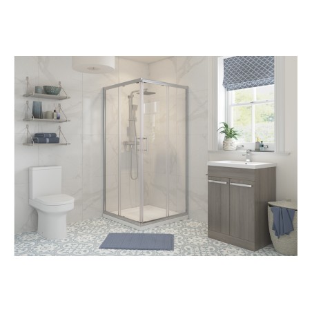 Classic 760mm Corner Entry Door - Chrome | BathroomKing