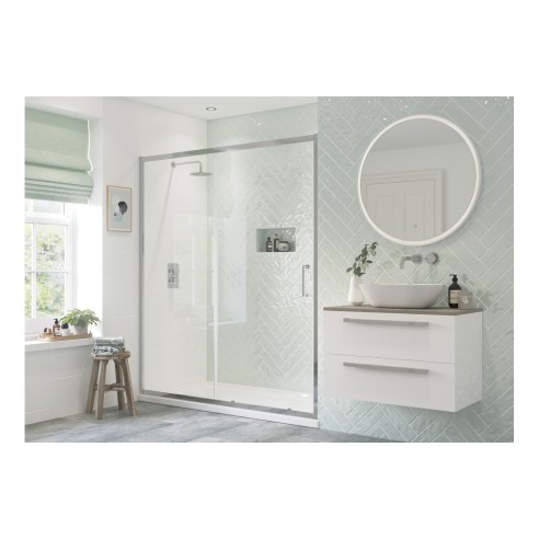 Premium 1100mm Sliding Door - Chrome | BathroomKing