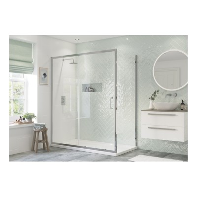Premium 1200mm Sliding Door - Chrome | BathroomKing 2