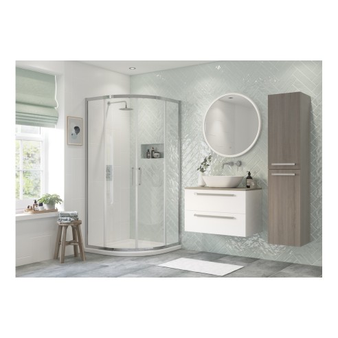 Premium 800mm 2 Door Quadrant - Chrome | BathroomKing