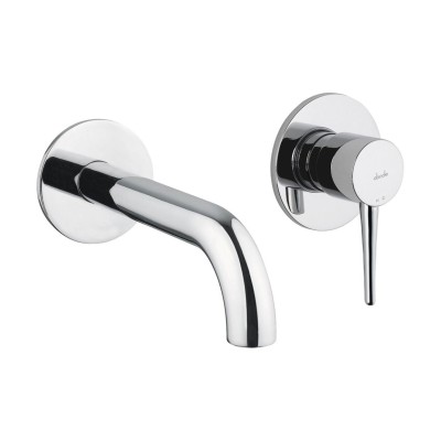 Abode Chao Wall Mounted 2-Hole Bath Mixer - Chrome | Bathroo