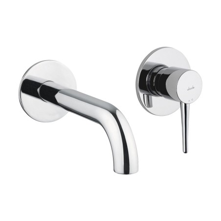 Abode Chao Wall Mounted 2-Hole Bath Mixer - Chrome | Bathroo