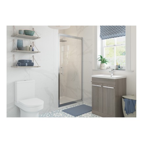 Classic 760mm Infold Door - Chrome | BathroomKing