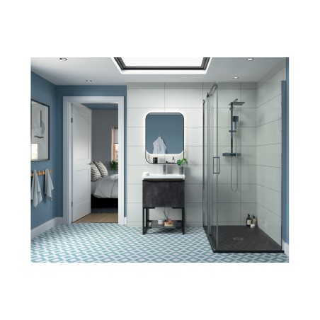 Superior 1000mm Semi-Framed Sliding Door - Chrome | Bathroom