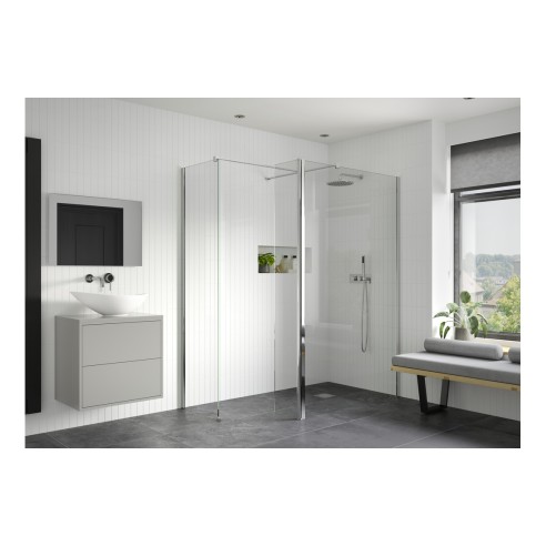 Superior Optional 1950x300x8mm Rotatable Wetroom Panel (Full