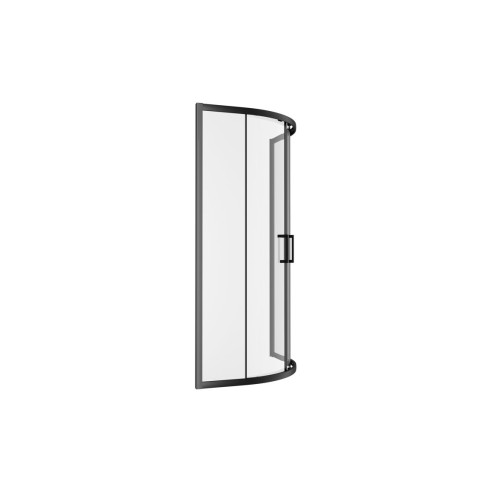 Classic 800mm 2 Door Quadrant - Black | BathroomKing