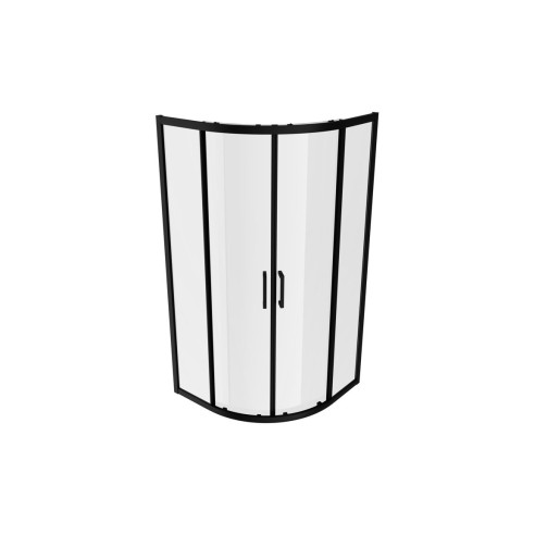 Classic 800mm 2 Door Quadrant - Black | BathroomKing